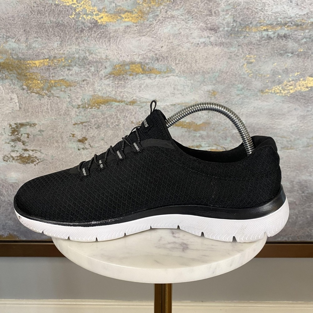 Skechers Shoes Womens Size 9 Black Mesh Slip On Memory Foam Walking Sneakers - Picture 6 of 11